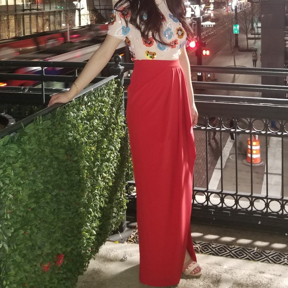 Red Formal Skirt